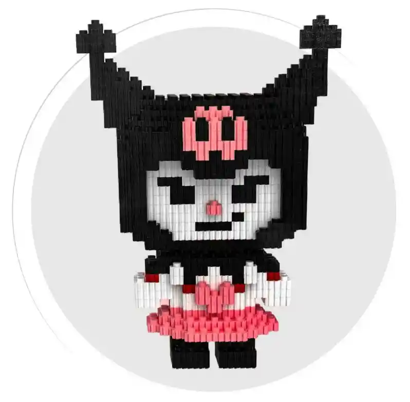 Muñeca Armable Bloques Kuromi Magic Blocks 1580 Piezas 1580