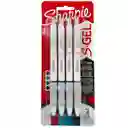Sharpie S-gel X4 – Tinta En Colores Básicos, Cuerpo Blanco