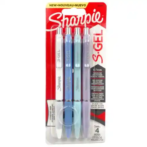 Sharpie S-gel X4 Tinta Negra – Cuerpos En Colores Pastel
