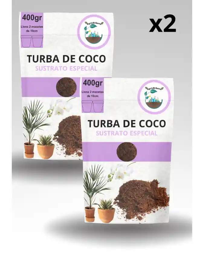 X2 Turba Coco Sustrato Planta Aireación Orquidea