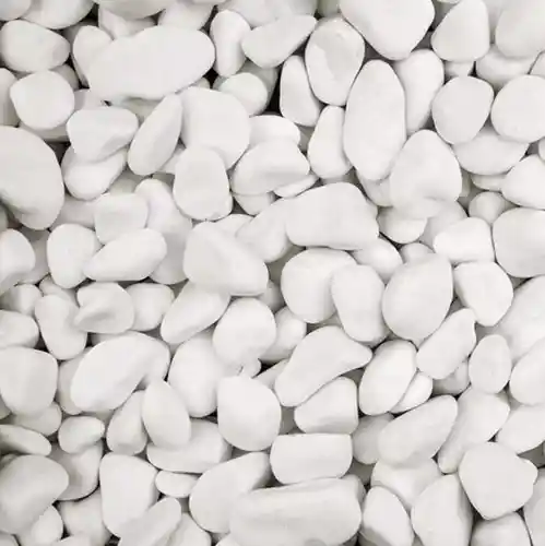 X2 Piedras Decorativas Navidad Plantas Materas Macetas Color Blanca