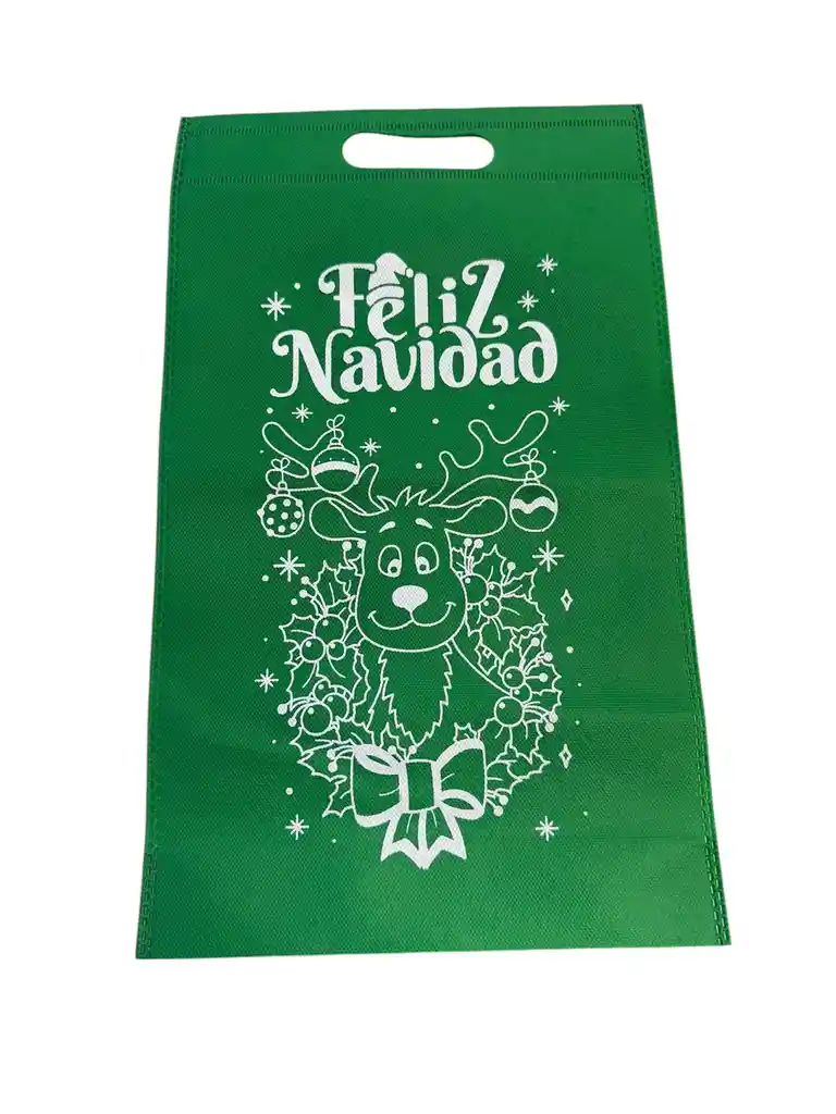 Bolsa Cambel Vino Navideña 25x40 Troquelada