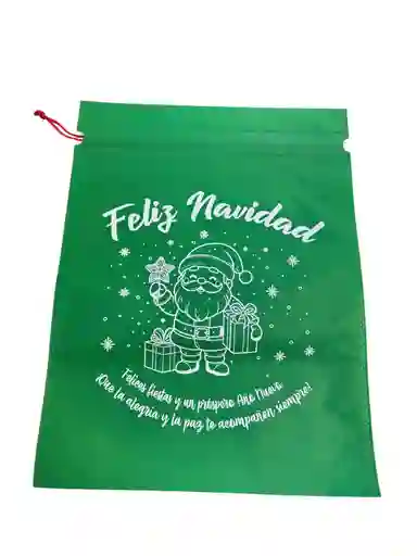 Bolsa Cambrel Navideña Tula 35x45 Roja O Verder