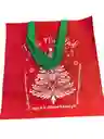 Bolsa Cambrel Navideña Manija 40x40 Roja Y Verde