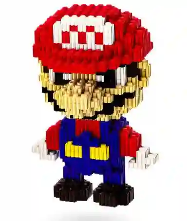 Muñeco Mario Bros Bloques Armables 1580 Pcs Coleccionable 1580 Mario Bros