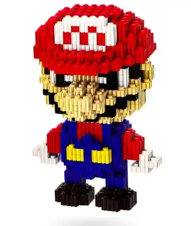 Muñeco Mario Bros Bloques Armables 1580 Pcs Coleccionable 1580 Mario Bros