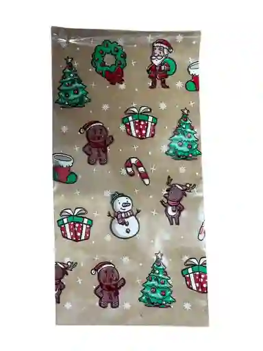 Bolsas Celofan Navideñas 10x20 Paquete X 100 Unidades