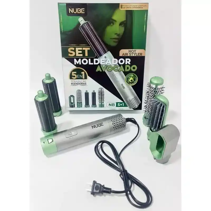 Set Cepillo Moldeador Pronova Pro-5 En1 Avocado
