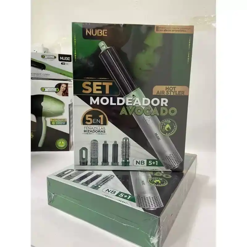 Set Cepillo Moldeador Pronova Pro-5 En1 Avocado