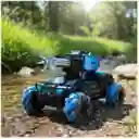 Tanque Todoterreno 360° Control Remoto Lanzador Bolitas Hidrogel Con Luz Led Efecto Humo