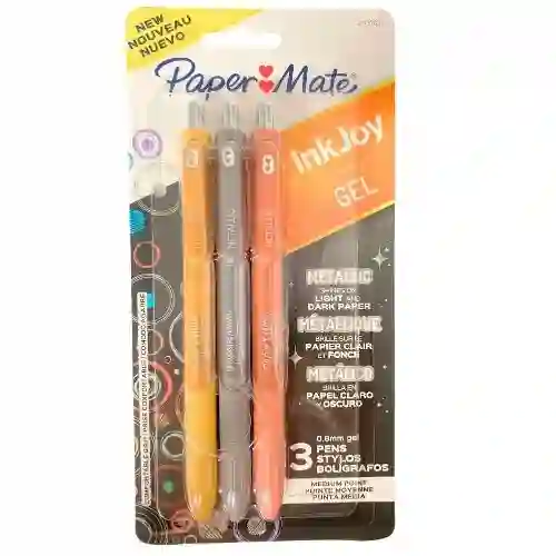 Bolígrafo Inkjoy Paper Mate - Metálico X3