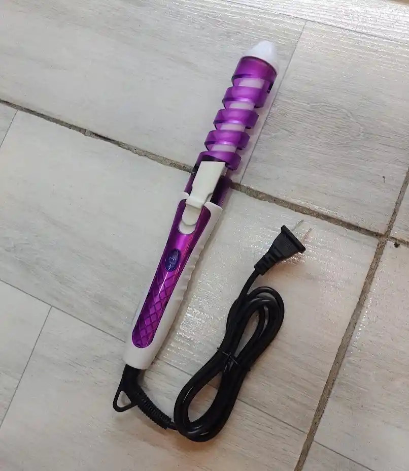 Pinza Rizador Encrespador Ondulador Electrico Para Cabello Pronova Morado