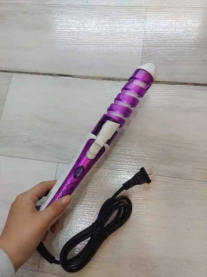 Pinza Rizador Encrespador Ondulador Electrico Para Cabello Pronova Morado