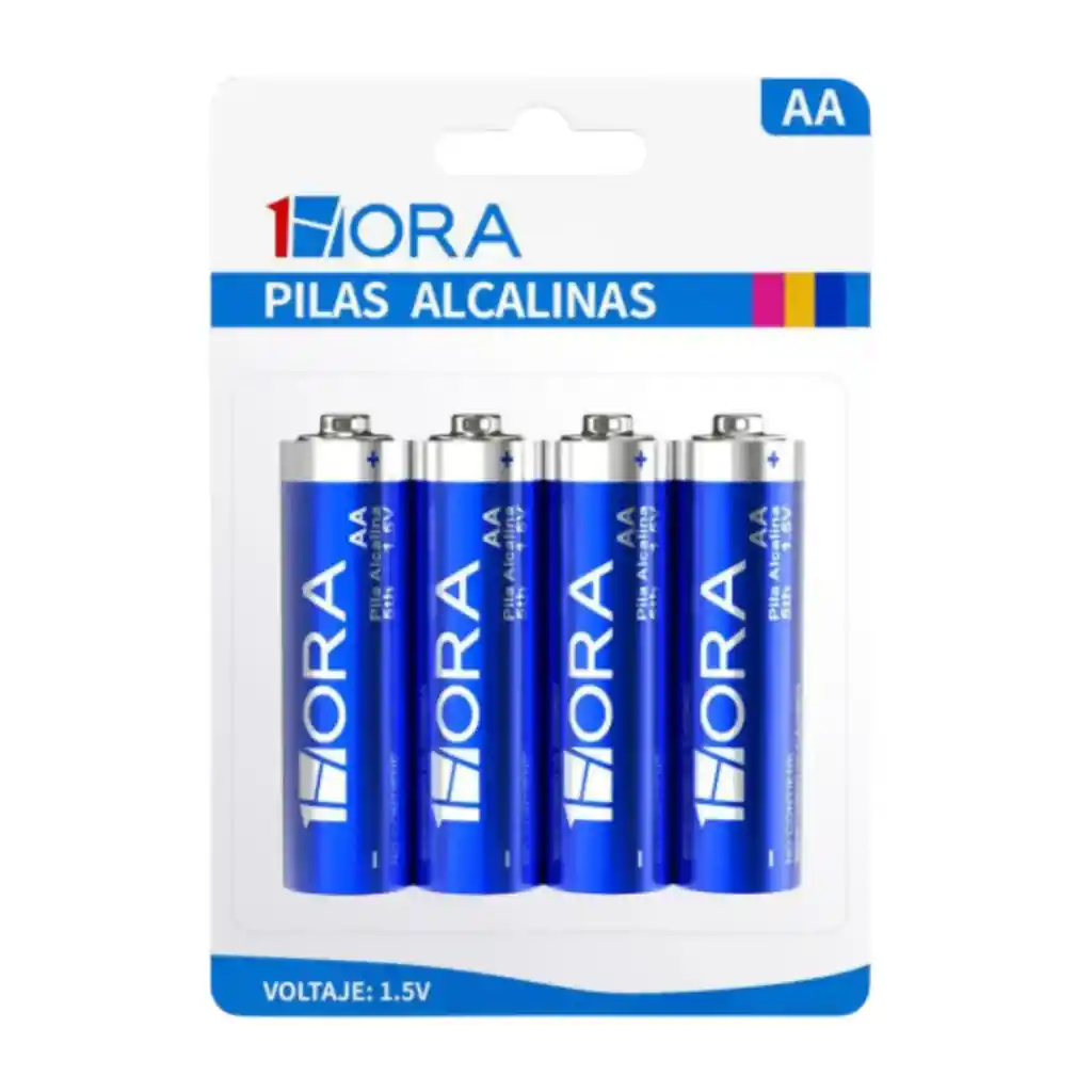 Blíster 4 Pilas Baterías Alcalinas 1hora Doble A 1.5v Gar136