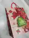 Bolsa De Regalo Navidad Arbol Verde Mate Mediana 32 Cm X 25 Cm