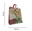 Bolsa De Regalo Navidad Papa Noel Merry Christmas Mediana 32 Cm X 25 Cm