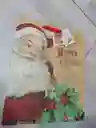 Bolsa De Regalo Navidad Papa Noel Merry Christmas Mediana 32 Cm X 25 Cm