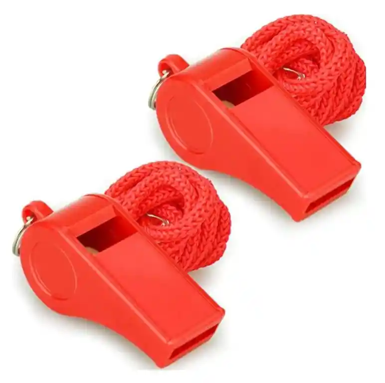 Silbato Rojo De Plástico Estuche - Cordón