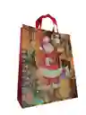 Bolsa De Regalo Navidad Papa Noel En Sala De Casa Mediana 32 Cm X 25 Cm
