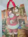 Bolsa De Regalo Navidad Papa Noel En Sala De Casa Mediana 32 Cm X 25 Cm