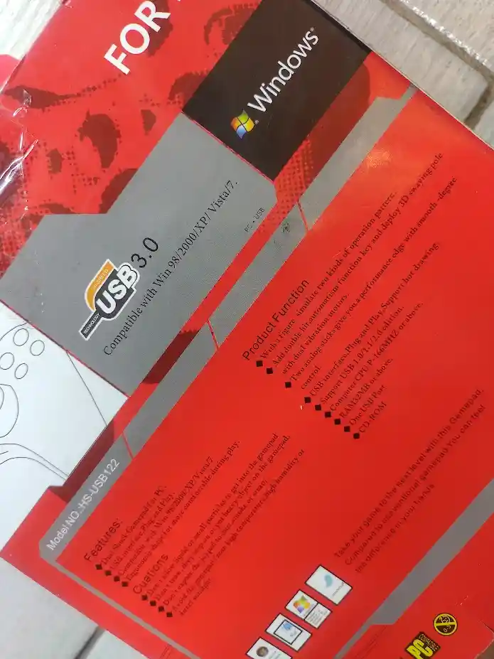 Control Mando Para Computador Pc Color Gris Con Negro Entrada Usb Windows