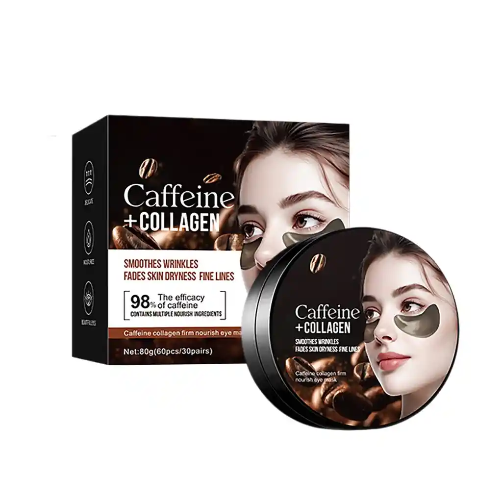 Parches De Cafeína + Colágeno Para Ojos (60 Piezas)