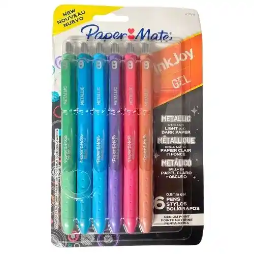 Bolígrafo Inkjoy Paper Mate - Metálico X6