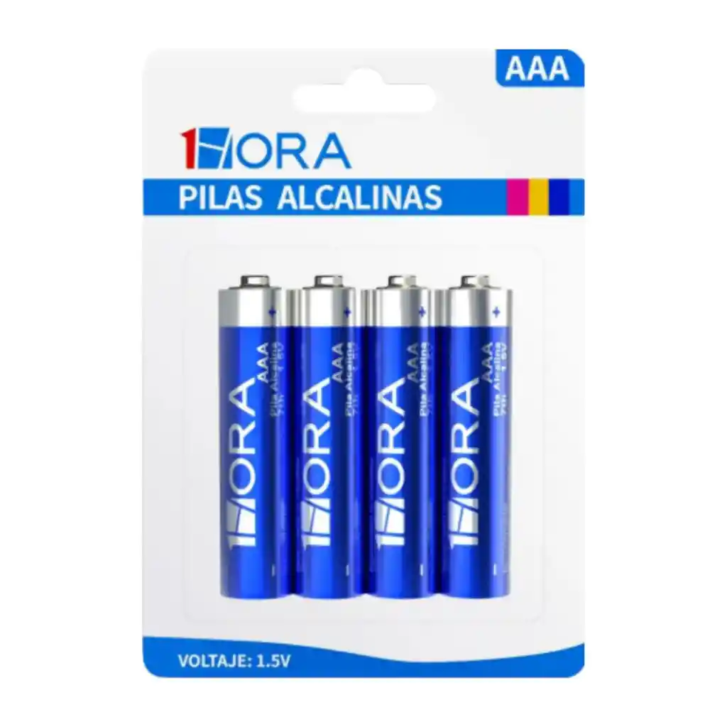 Blíster Con 4 Pilas Baterías Alcalinas 1hora Aaa 1.5v Gar135