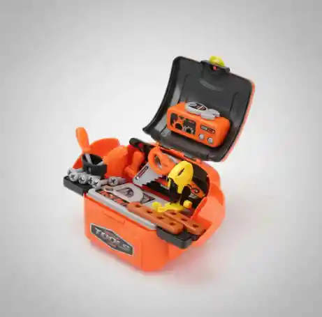 Juego De Herramientas Tipo Morral Puesto De Trabajo / 2 En 1 Juguete Niños.