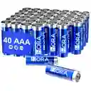 Pack 40 Pilas Baterías Alcalinas 1hora Triple Aaa Lr03 1.5v