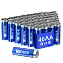 Pack 40 Pilas Baterías Alcalinas 1hora Doble Aa Lr03 1.5v