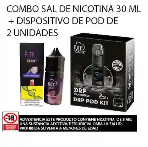 Fume Drp+sal De Nicotina De 30 Ml Grape Slushy