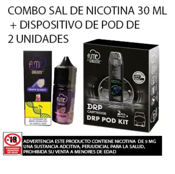 Fume Drp+sal De Nicotina De 30 Ml Grape Slushy