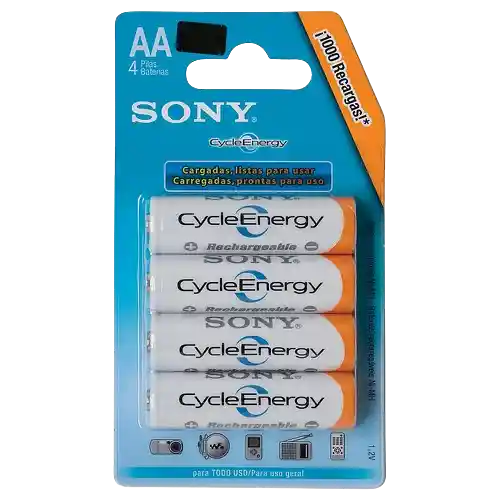 Pila Recargable Sony Cycle Energy Aa - Paquete X 4