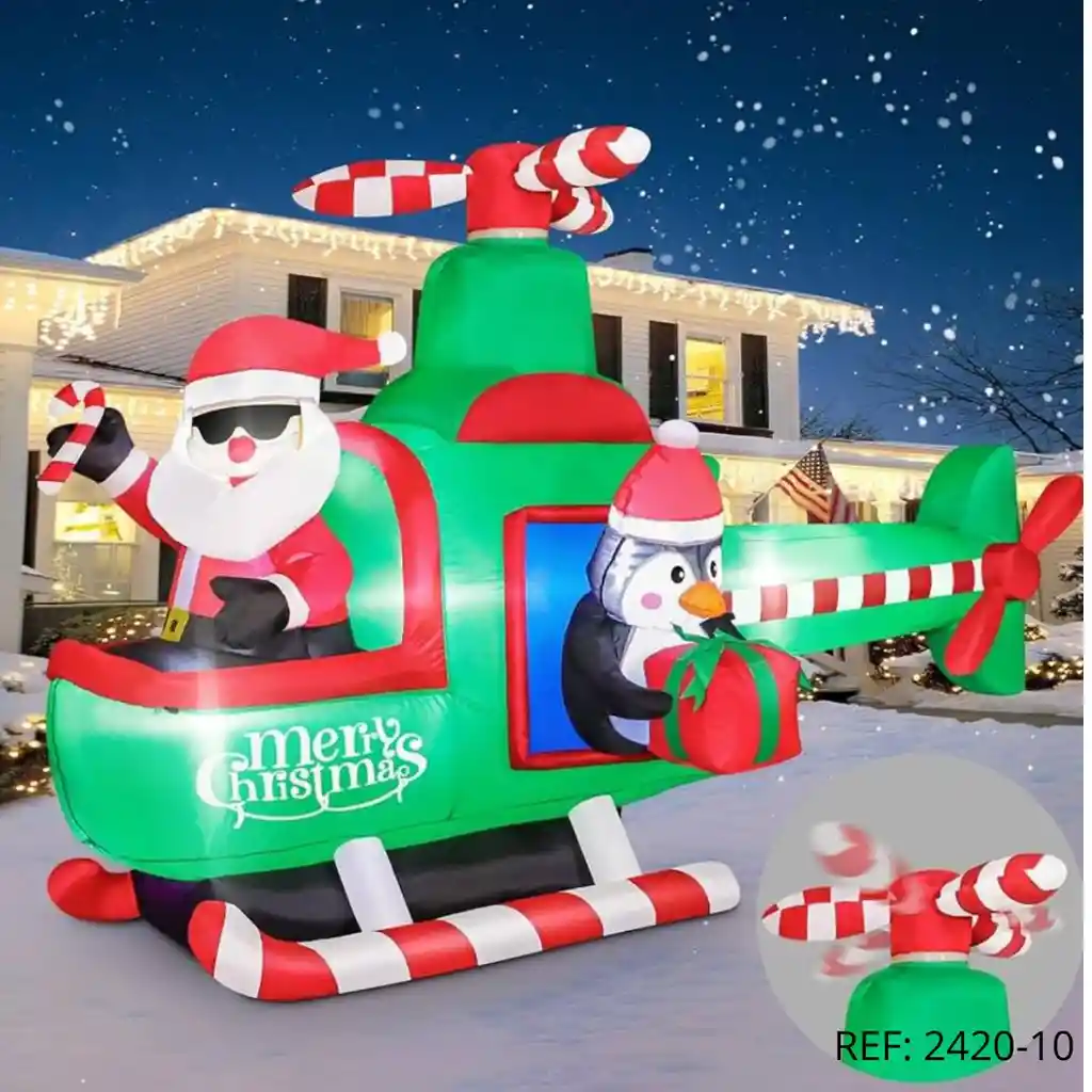 Inflable Helipcotero Navideño