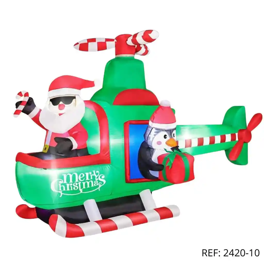 Inflable Helipcotero Navideño