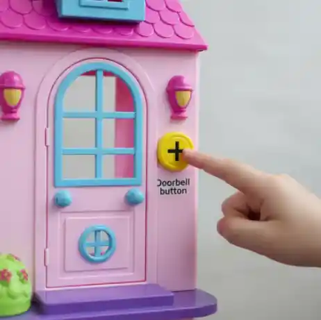 Casa De Juguete Muñecas Con Accesorios Y Luz.