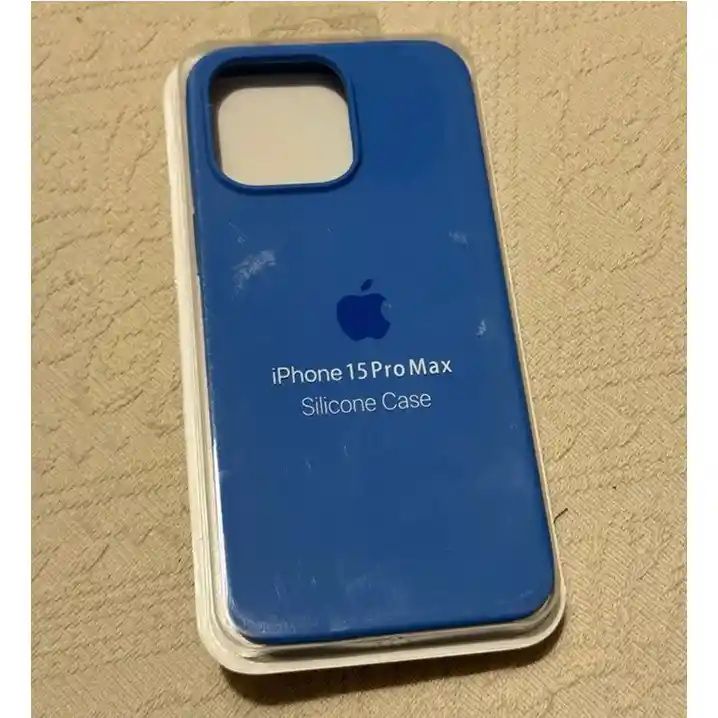 Silicon Case Iphone 15 Pro Max Azul