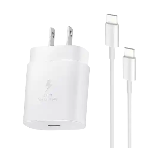 Cargador Samsung Tipo C 25w Super Carga Generico Blanco