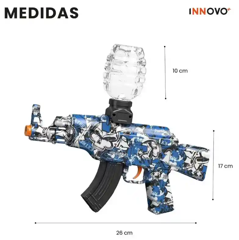 Rifle Mini Ak-47 Hidrogel Automático Pistola + 50.000 Orviz