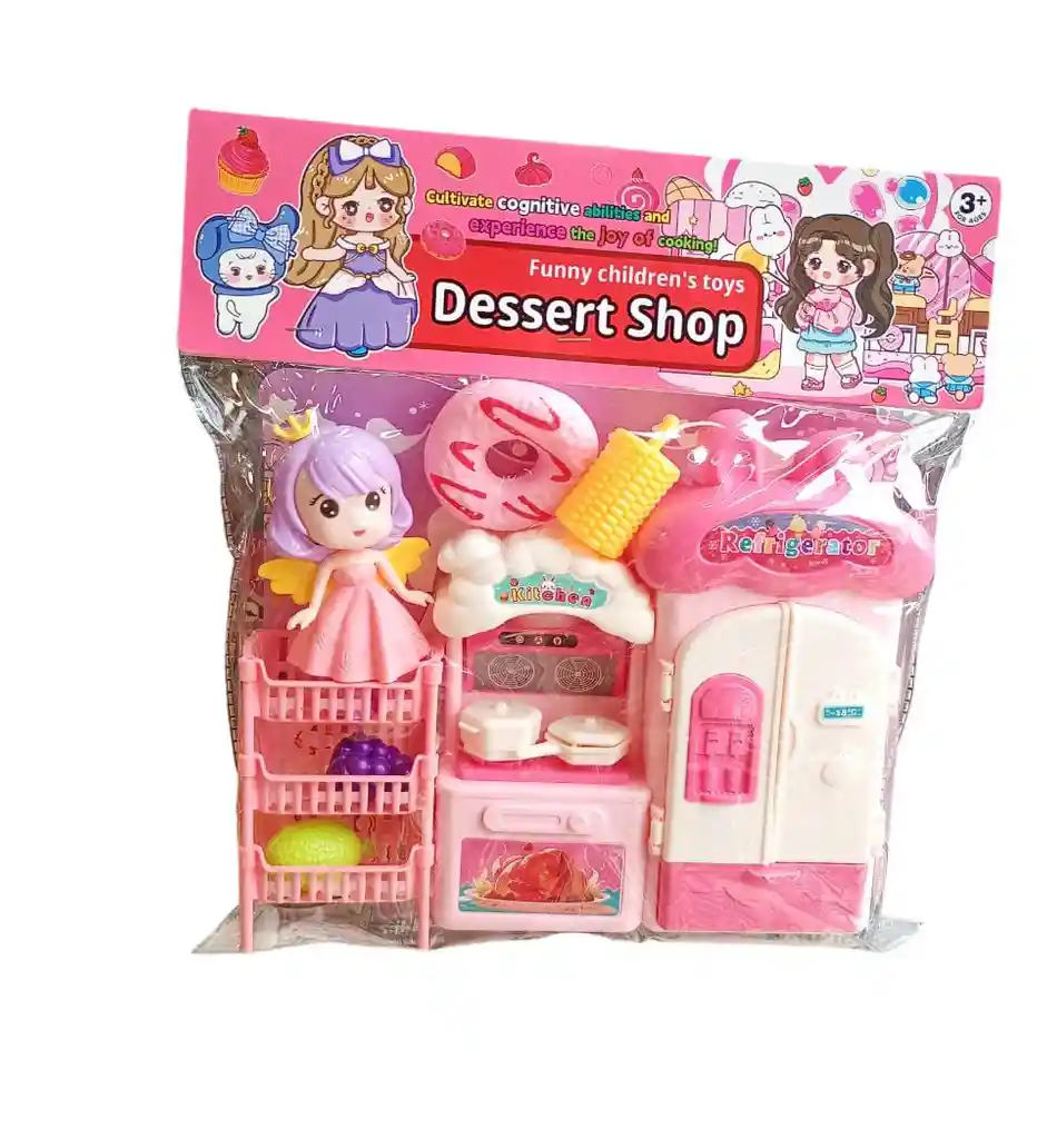 Set De Juguete De Cocina Con Muñeca Para Niñas