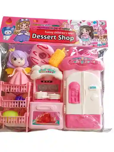 Set De Juguete De Cocina Con Muñeca Para Niñas