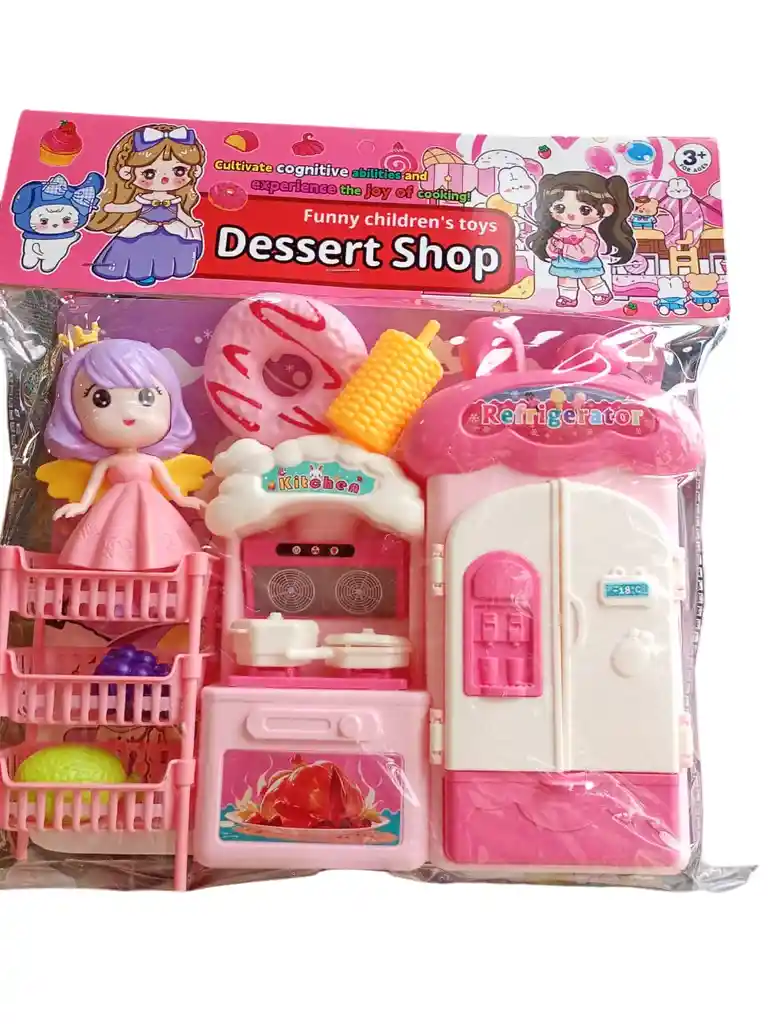 Set De Juguete De Cocina Con Muñeca Para Niñas