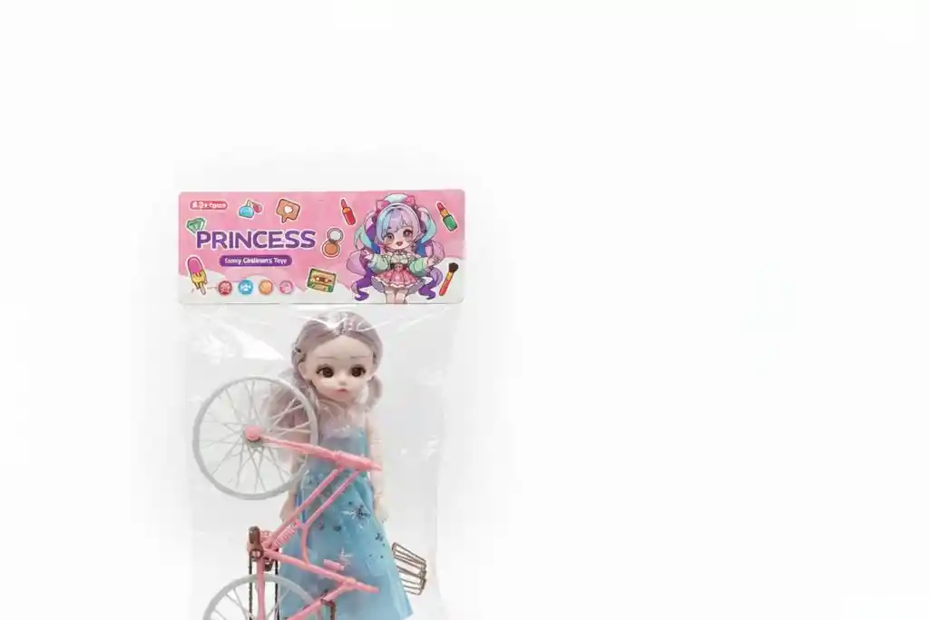 Muñeca Princesa Con Bicleta
