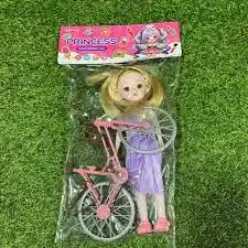 Muñeca Princesa Con Bicleta