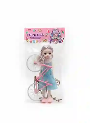 Muñeca Princesa Con Bicleta