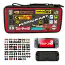 Combo Protector Negro De Diseño Mario Kart Compatible Con Switch 2