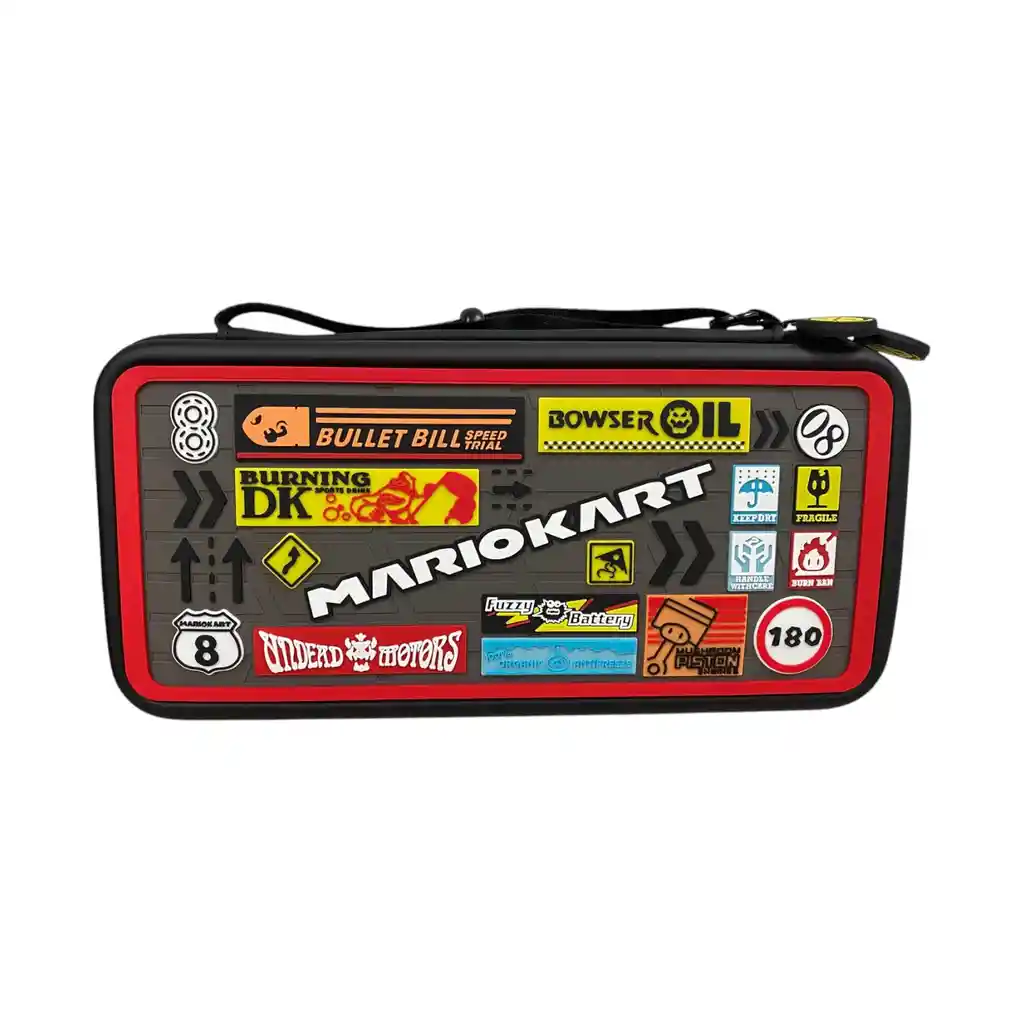 Combo Protector Negro De Diseño Mario Kart Compatible Con Switch 2