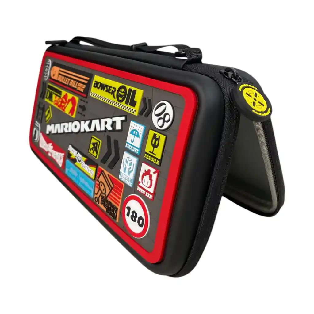 Combo Protector Negro De Diseño Mario Kart Compatible Con Switch 2