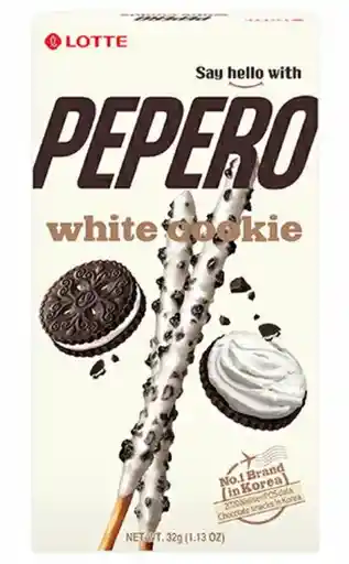 Pepero Galleta En Barra Con Chocolate Blanco 37g